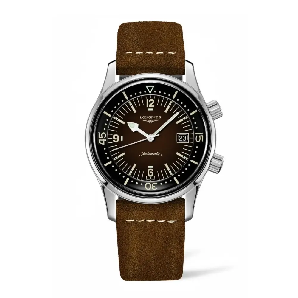Longines Heritage Legend Diver L3.774.4.60.2 | Herreure Med Rem | Herreure I Stål