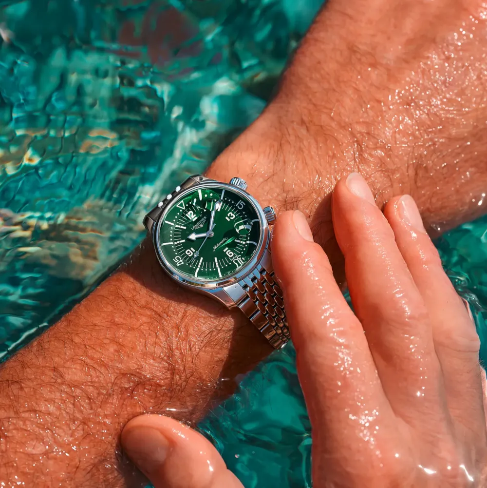 Longines Heritage Legend Diver 39mm L3.764.4.06.6 | Herreure Med Lænke | Herreure I Stål