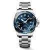 Longines HydroConquest GMT 41mm L3.790.4.96.6 | Herreure Med Lænke | Herreure I Stål