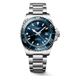 Longines HydroConquest GMT 41mm L3.790.4.96.6 | Herreure Med Lænke | Herreure I Stål