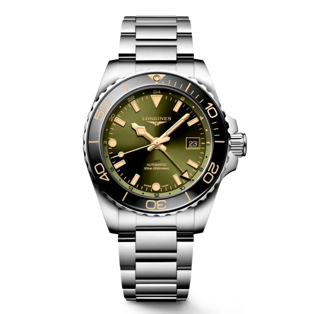 Longines HydroConquest GMT 41mm L3.790.4.06.6 | Herreure Med Lænke | Herreure I Stål