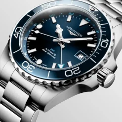 Longines HydroConquest GMT 41mm L3.790.4.96.6 | Herreure Med Lænke | Herreure I Stål