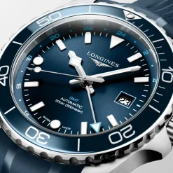 Longines HydroConquest GMT 43mm L3.890.4.96.9 | Herreure Med Rem | Herreure I Stål