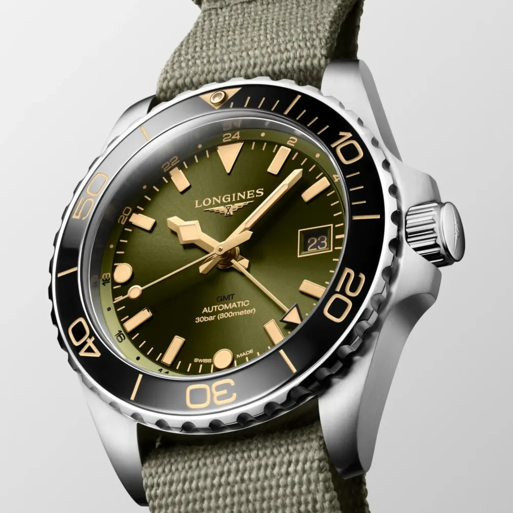 Longines HydroConquest GMT 41mm L3.790.4.06.2 | Herreure Med Rem | Herreure I Stål