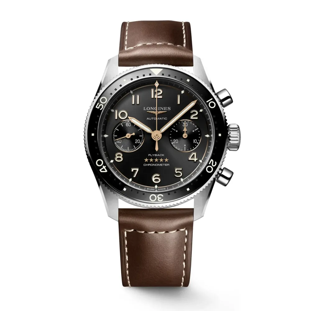 Longines Spirit Flyback 42mm L3.821.4.53.2 | Herreure Med Rem | Herreure I Stål