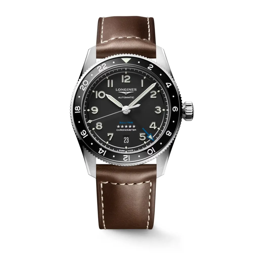 Longines Spirit Zulu Time 39mm L3.802.4.53.2 | Herreure Med Rem | Herreure I Stål