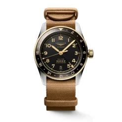 Longines Spirit Zulu Time 39mm L3.802.5.53.9 | Herreure Med Rem | Herreure I Bicolor