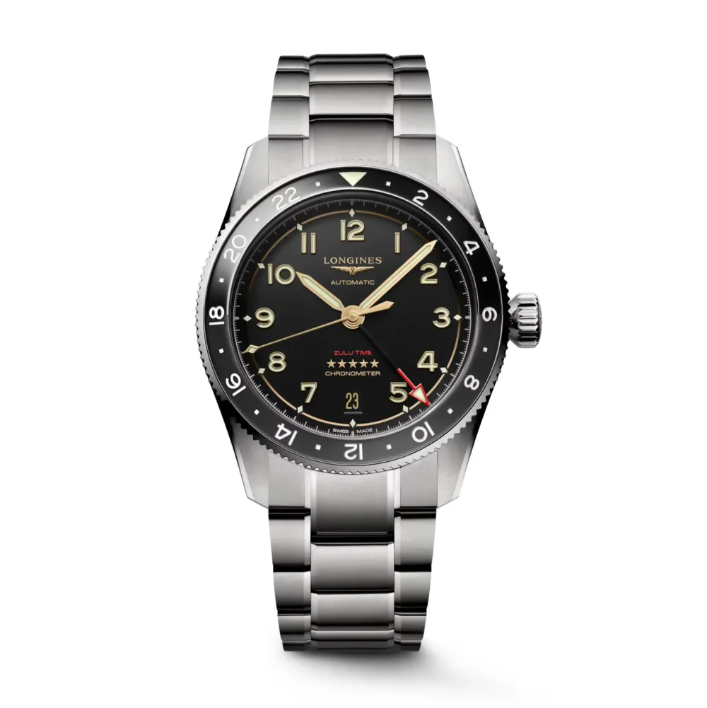 Longines Spirit Zulu Time 39mm L3.802.1.53.6 | Herreure Med Lænke | Herreure I Titanium