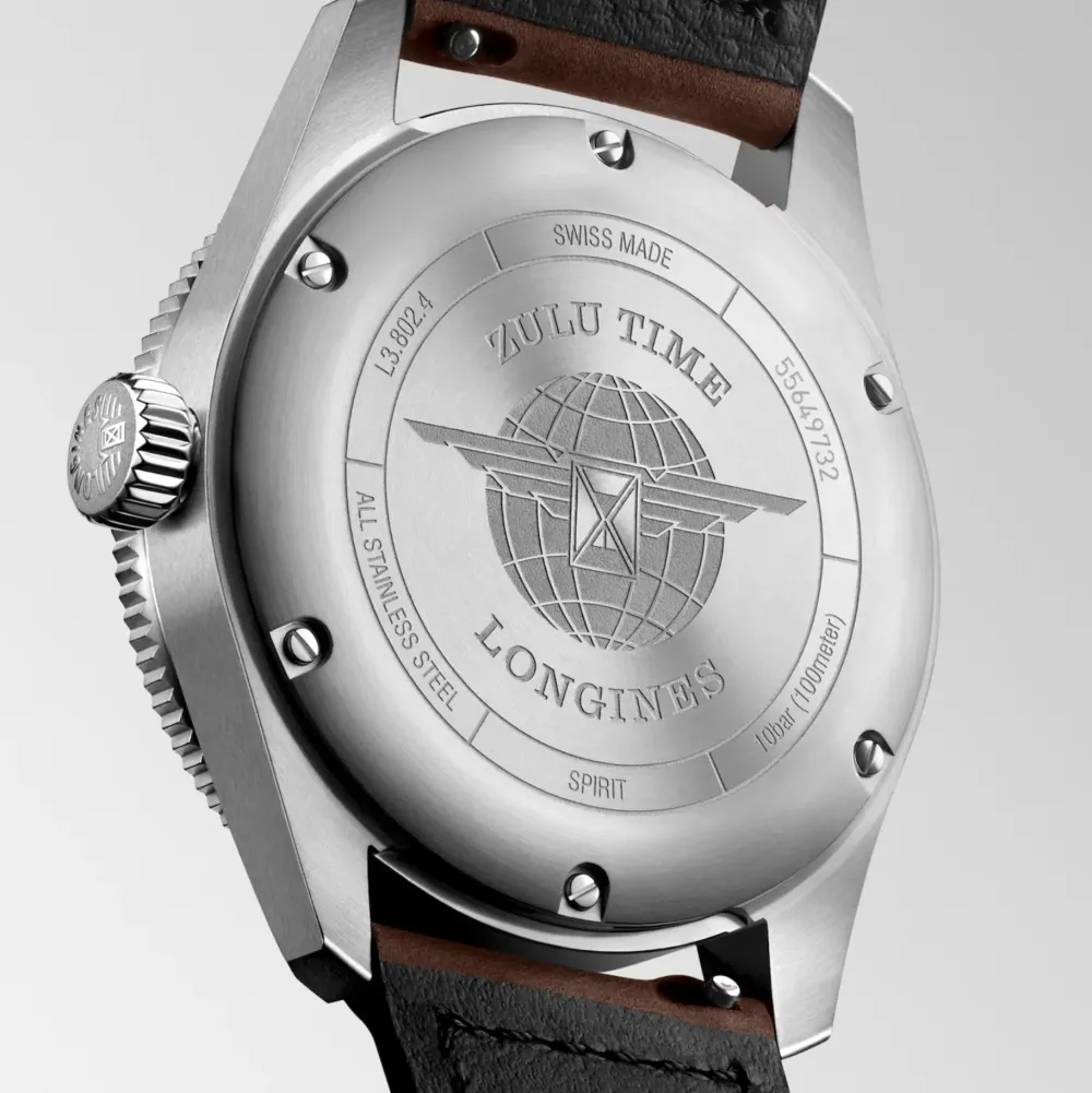 Longines Spirit Zulu Time 39mm L3.802.4.53.2 | Herreure Med Rem | Herreure I Stål