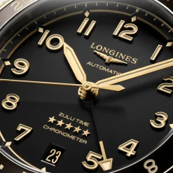 Longines Spirit Zulu Time 39mm L3.802.5.53.2 | Herreure Med Rem | Herreure I Bicolor