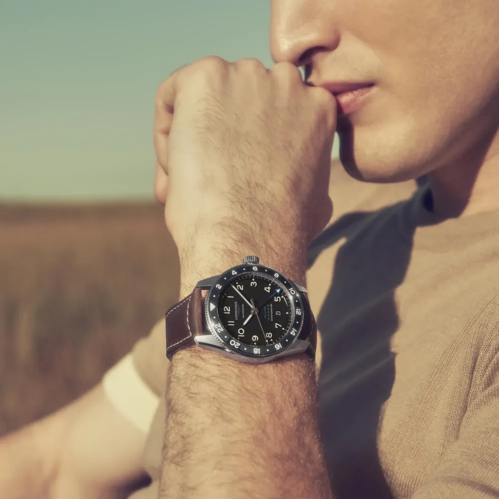 Longines Spirit Zulu Time 42mm L3.812.4.53.2 | Herreure Med Rem | Herreure I Stål