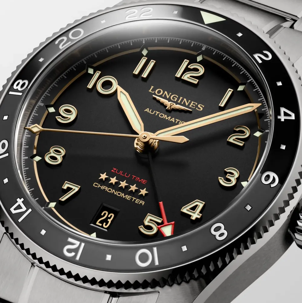 Longines Spirit Zulu Time 39mm L3.802.1.53.6 | Herreure Med Lænke | Herreure I Titanium