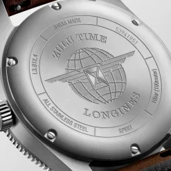 Longines Spirit Zulu Time 42mm L3.812.4.53.2 | Herreure Med Rem | Herreure I Stål