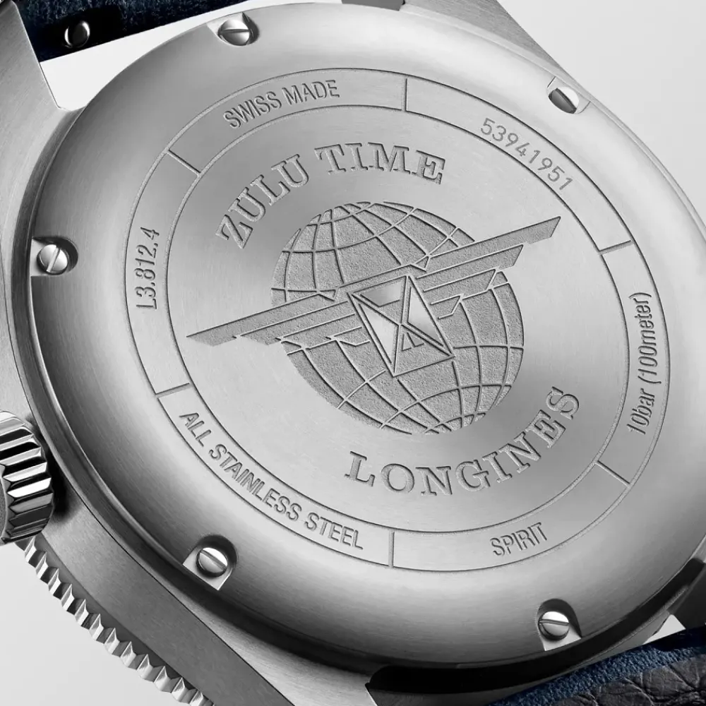 Longines Spirit Zulu Time 42mm L3.812.4.93.2 | Herreure Med Rem | Herreure I Stål