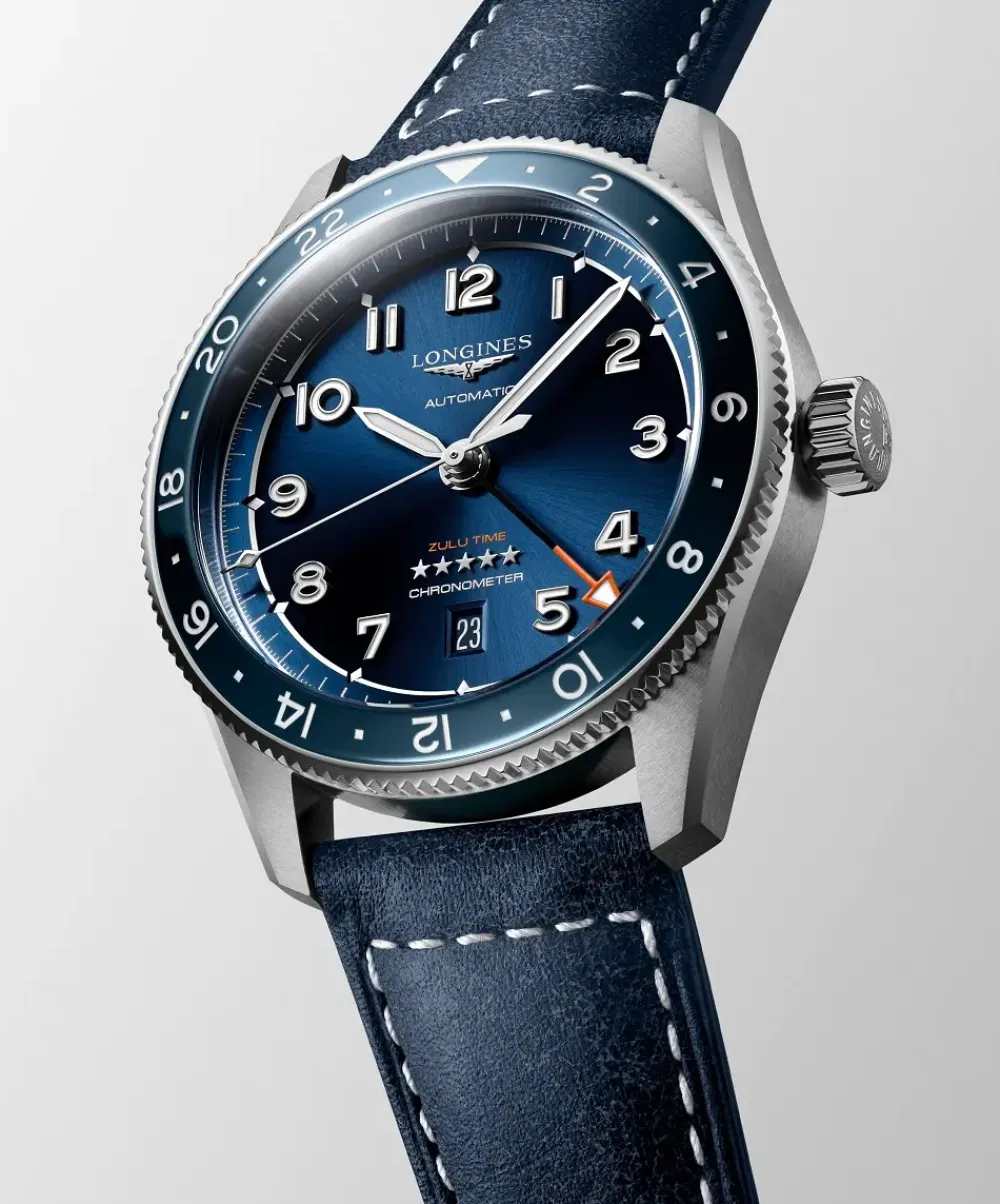 Longines Spirit Zulu Time 42mm L3.812.4.93.2 | Herreure Med Rem | Herreure I Stål