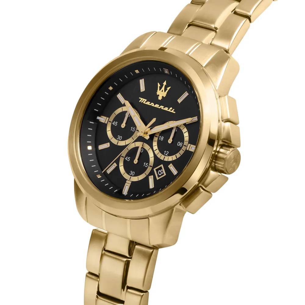 Maserati ure Maserati Successo 44mm R8873621013 | Herreure Med Lænke | Herreure I Gulddouble