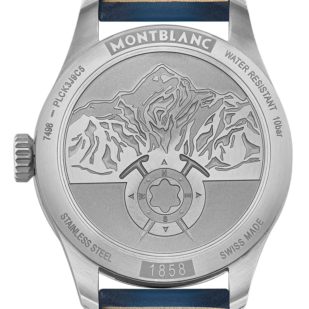 Mont Blanc 1858 Automatic 126758 | Herreure Med Rem | Herreure I Stål