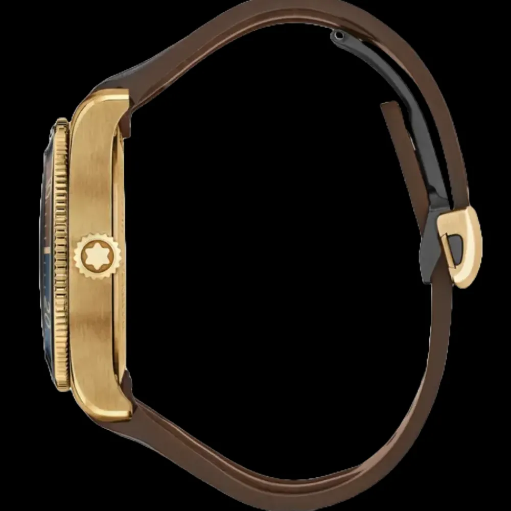 Mont Blanc 1858 Iced Sea Automatic 41mm 133300 | Herreure Med Rem | Herreure I Gulddouble