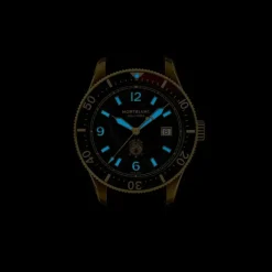 Mont Blanc 1858 Iced Sea Automatic 41mm 133300 | Herreure Med Rem | Herreure I Gulddouble