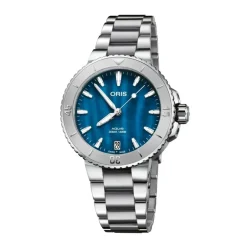 Oris ure Oris Aquis Date 36,5mm 733 7770 4155MB | Dame Dameure Med Lænke | Dameure I Stål