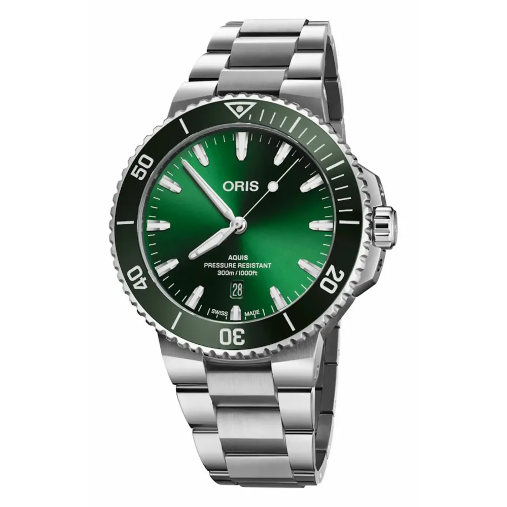 Oris ure Oris Aquis Date 43,5mm 733 7789 4157MB | Herreure Med Lænke | Herreure I Stål
