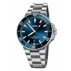 Oris ure Oris Aquis Date 43,5mm 733 7789 4135MB | Herreure Med Lænke | Herreure I Stål