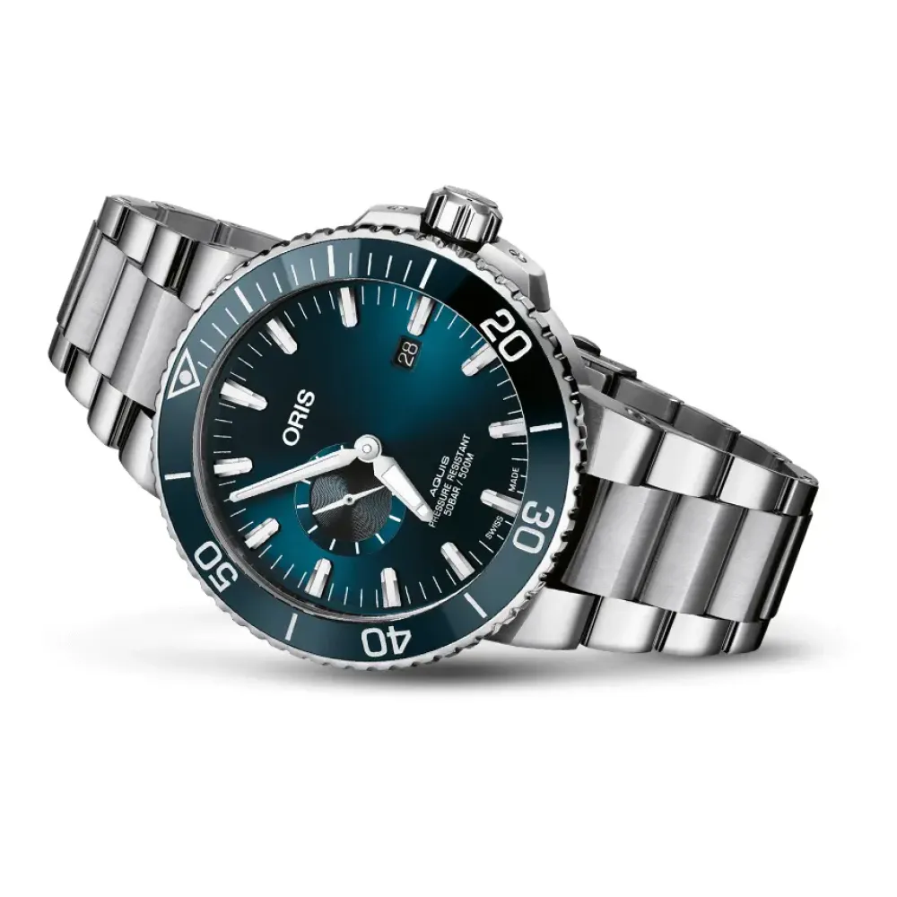 Oris ure Oris Aquis Small Second, Date 45,5mm 743 7733 4155MB | Herreure Med Lænke | Herreure I Stål