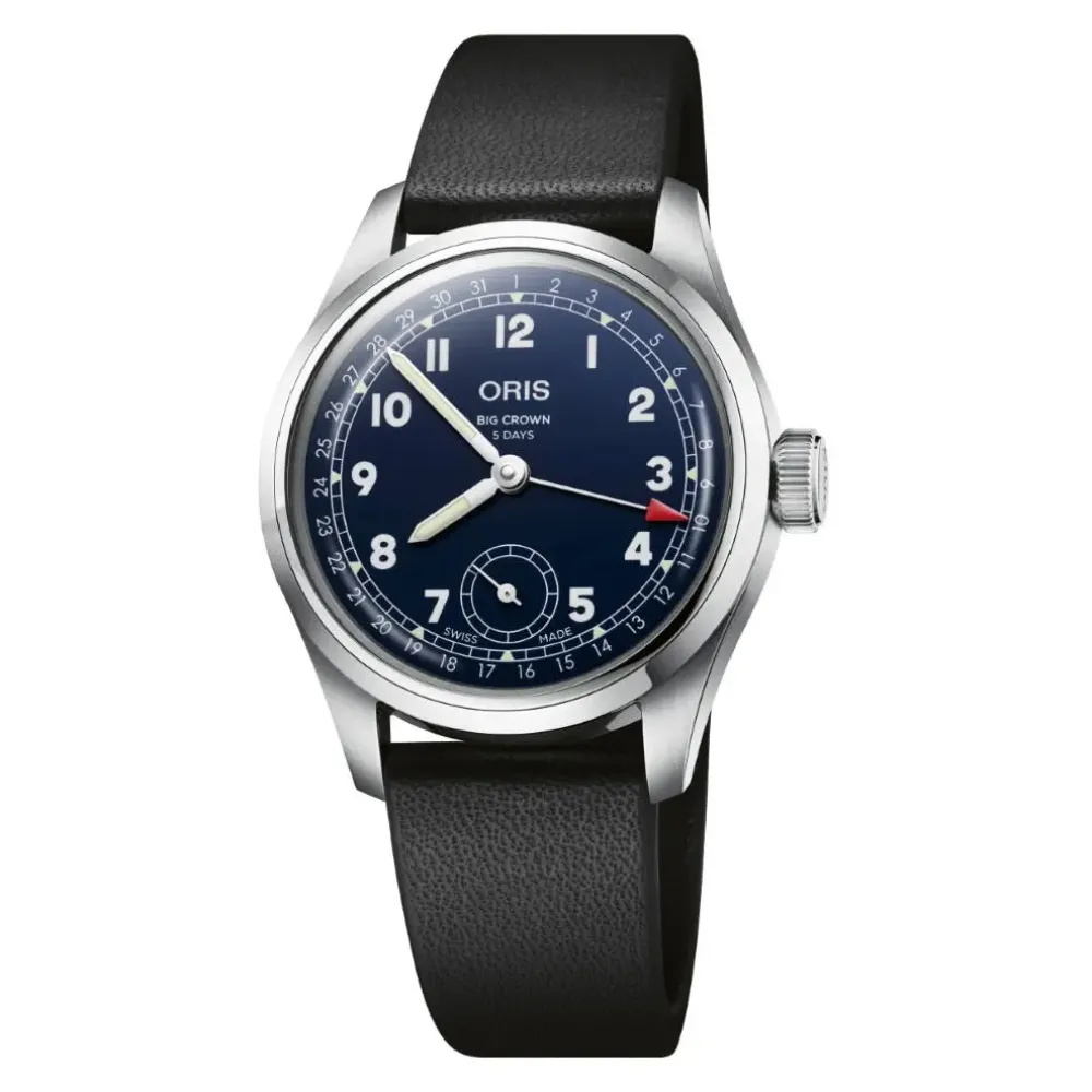 Oris ure Oris Big Crown Pointer Date 38mm 403 7776 4065LSBL | Herreure Med Rem | Herreure I Stål