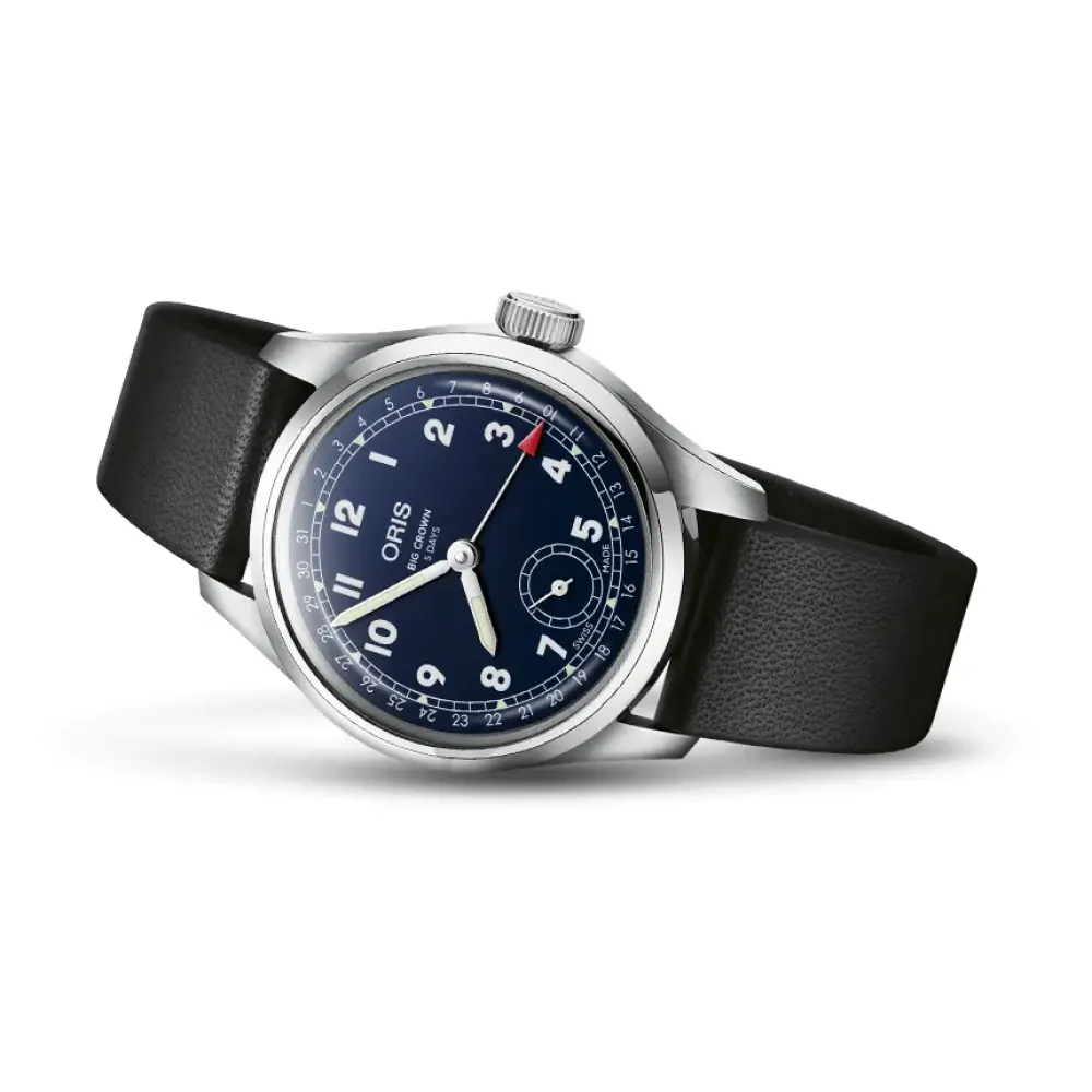 Oris ure Oris Big Crown Pointer Date 38mm 403 7776 4065LSBL | Herreure Med Rem | Herreure I Stål