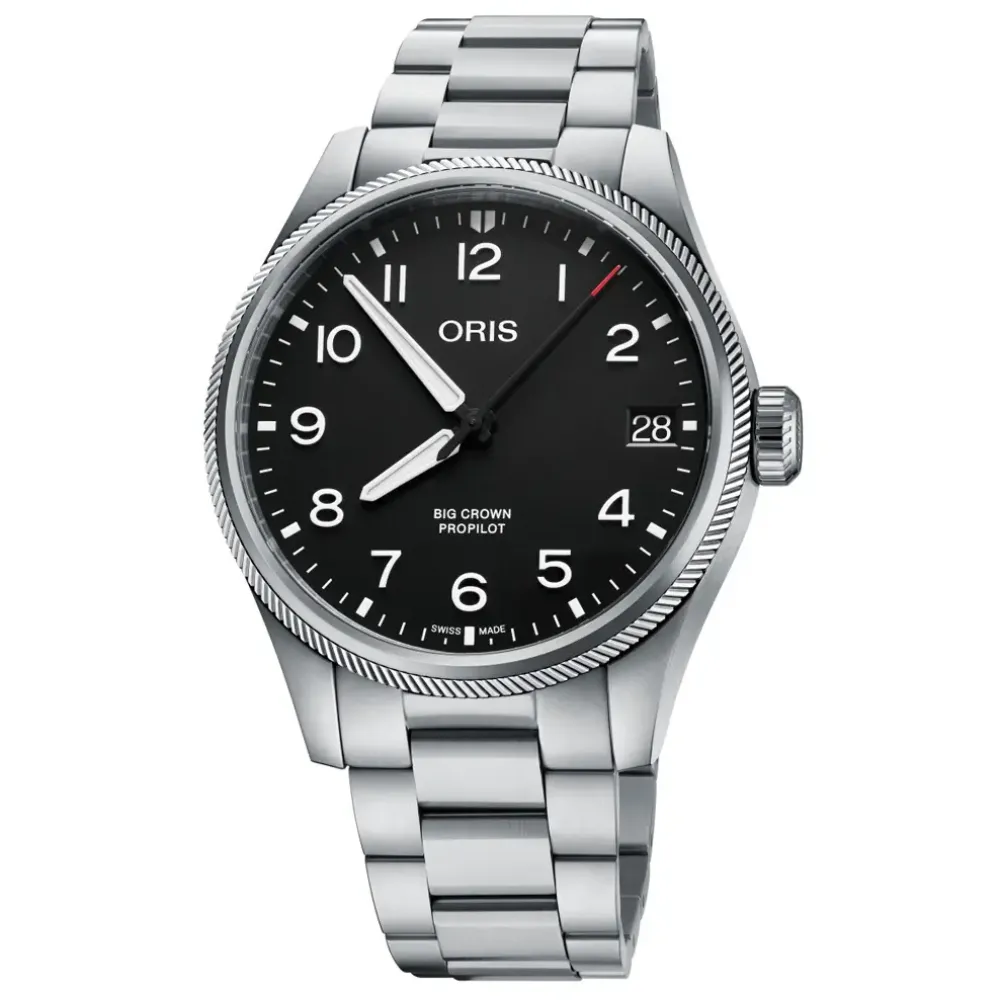 Oris ure Oris Big Crown ProPilot Big Date 41mm 751 7761 4164MB | Herreure Med Lænke | Herreure I Stål