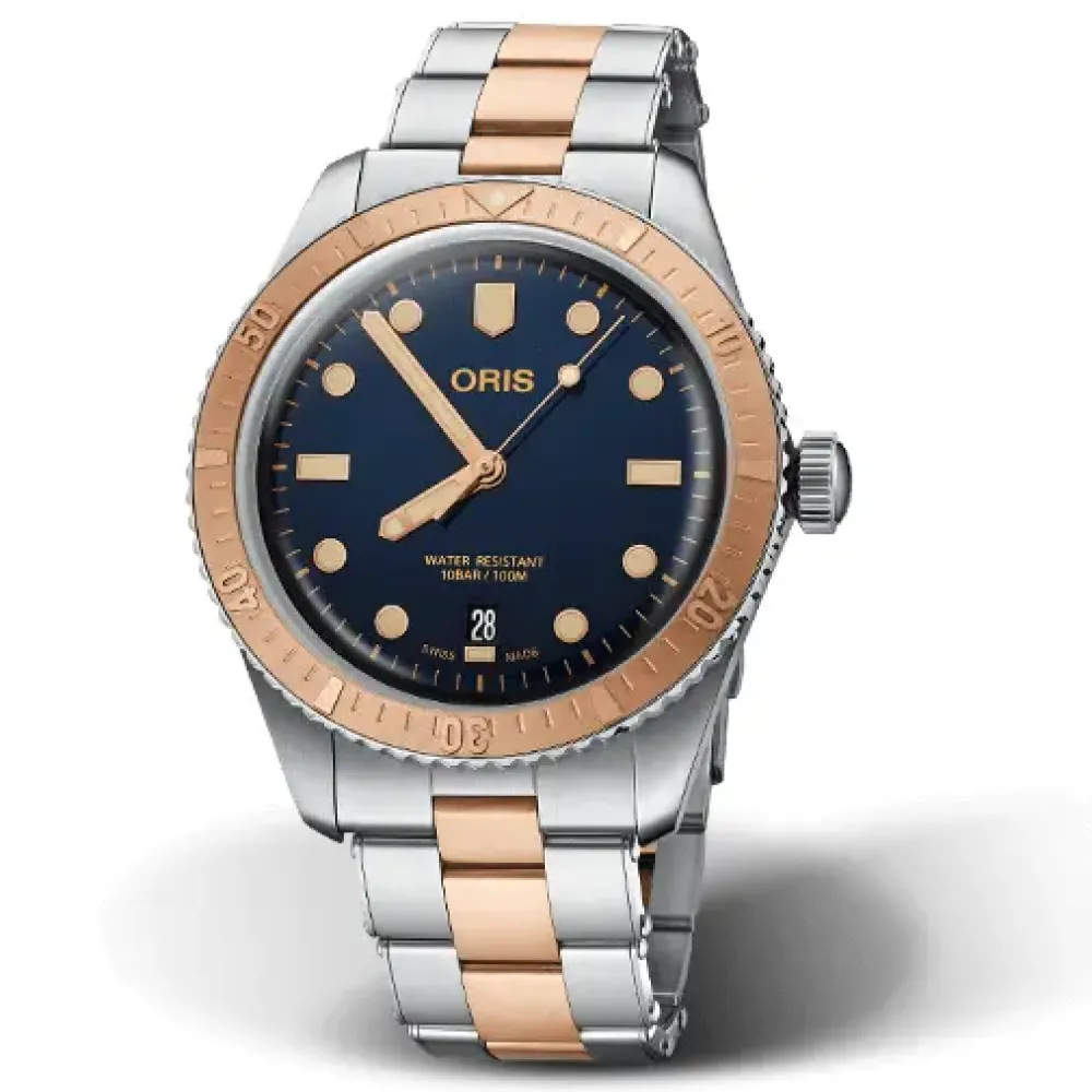 Oris ure Oris Divers 65 40mm 733 7707 4355MB | Herreure Med Lænke | Herreure I Bicolor