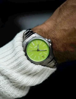 Oris ure Oris ProPilot X Kermit Edition 39mm 400 7778 7157MB | Herreure Med Lænke | Herreure I Titanium