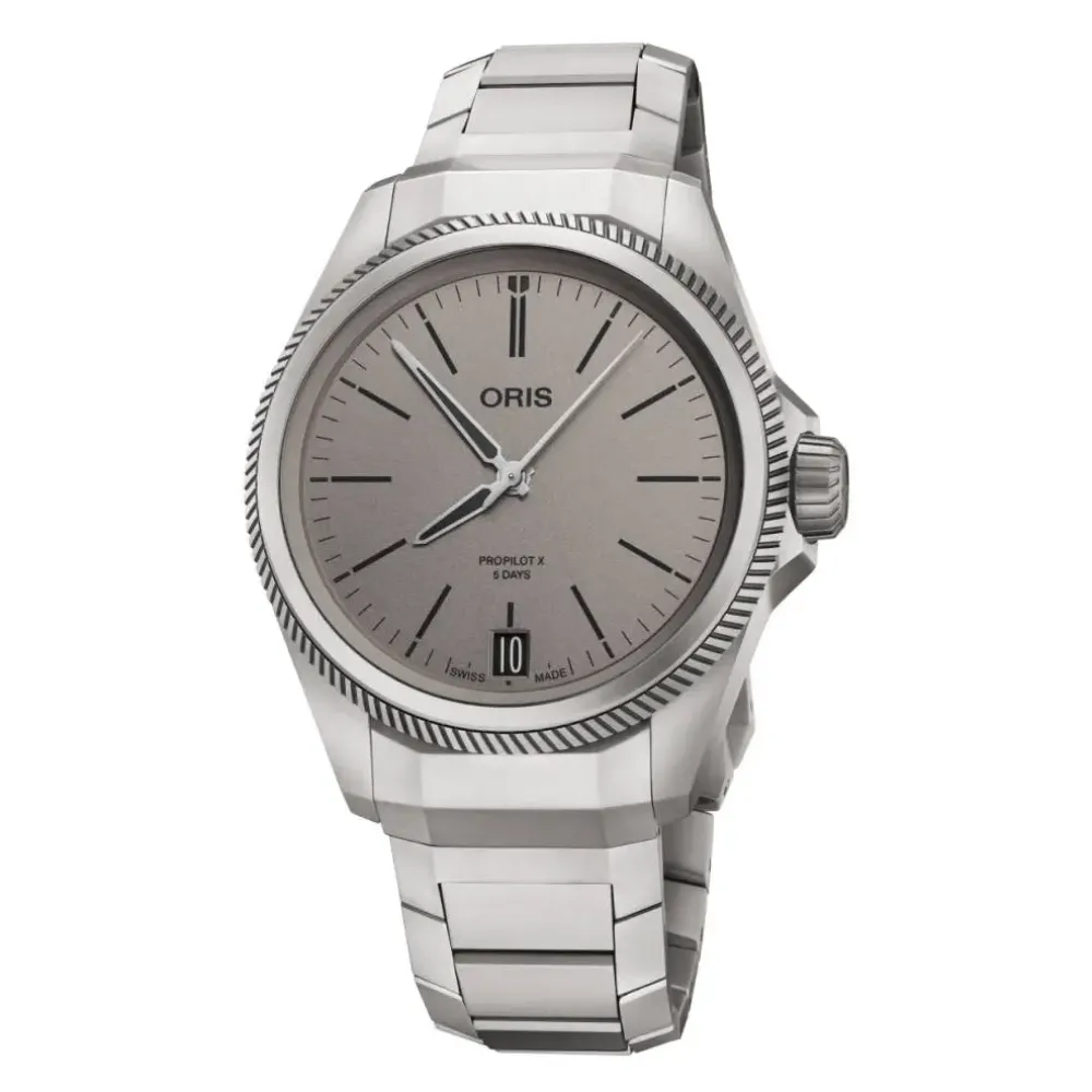Oris ure Oris ProPilot X 39mm 400 7778 7153MB | Herreure Med Lænke | Herreure I Titanium