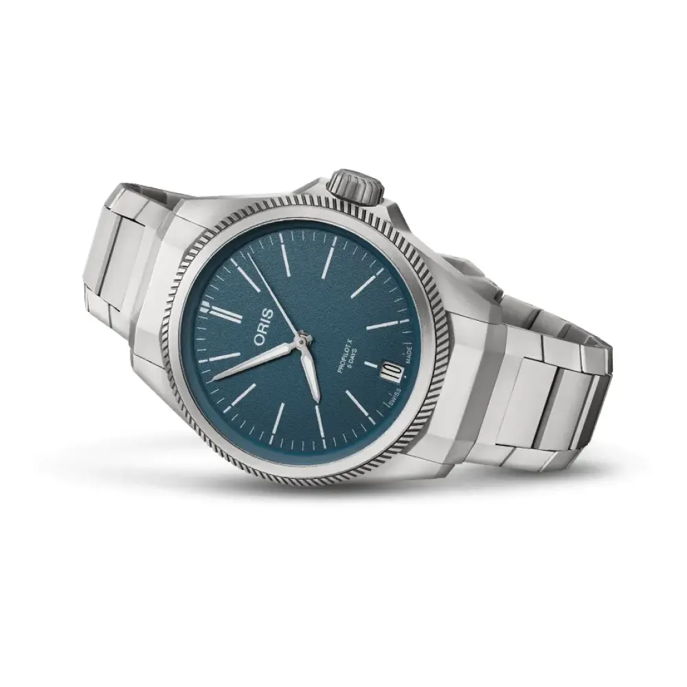 Oris ure Oris ProPilot X 39mm 400 7778 7155MB | Herreure Med Lænke | Herreure I Titanium