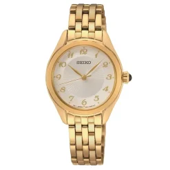 Seiko Caprice SUR384P1 | Dame Dameure Med Lænke | Dameure I Gulddouble