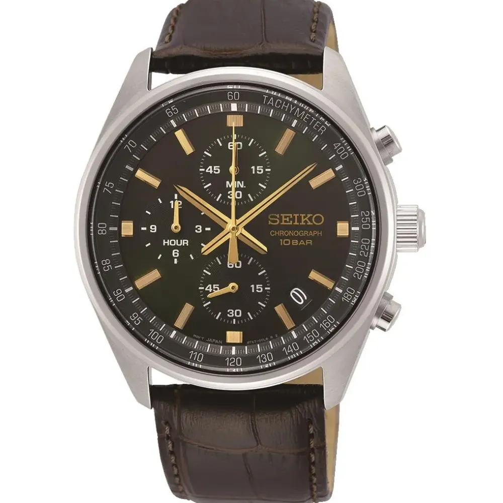 Seiko Chronograph SSB385P1 | Herreure Med Rem | Herreure I Stål
