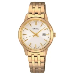 Seiko Essential SUR412P1 | Dame Dameure Med Lænke | Dameure I Gulddouble