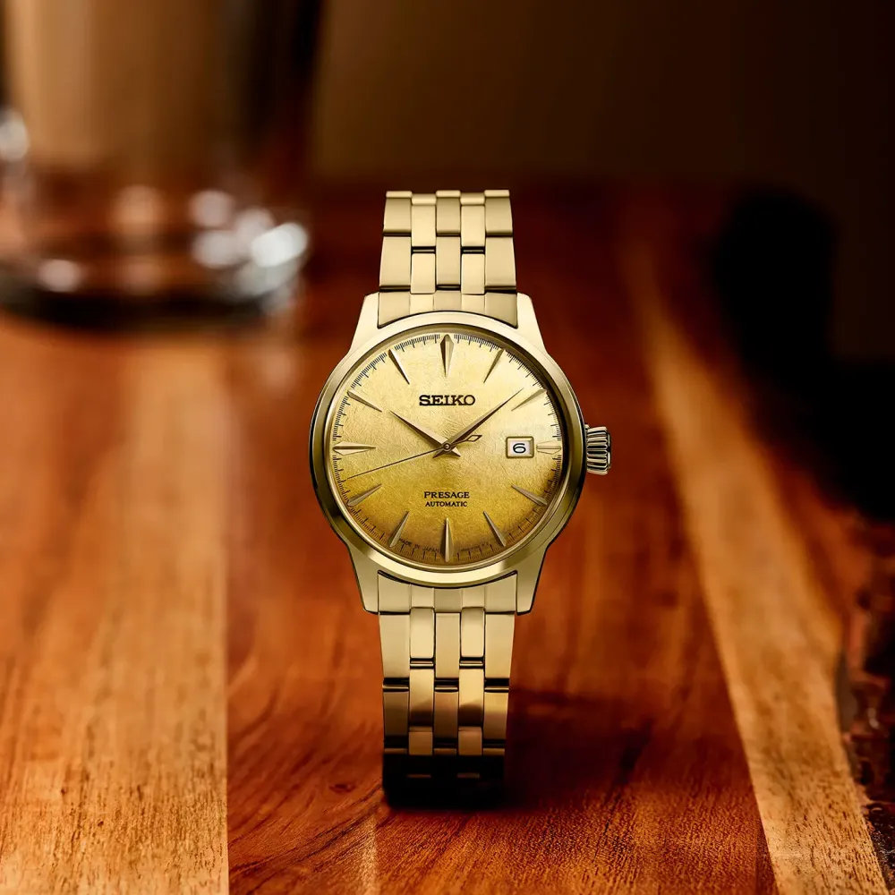 Seiko Presage Automatic SRPK46J1 | Herreure Med Lænke | Herreure I Gulddouble