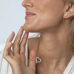 Sif Jakobs Jewellery Sif Jakobs Adria Tre Piccolo øreringe SJ-E12224-PCZ-YG | Øreringe | Forgyldte Sølvsmykker
