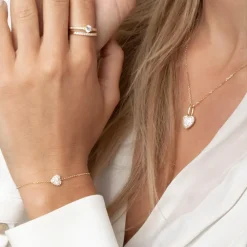 Sif Jakobs Jewellery Sif Jakobs Caro halskæde SJ-P72356-CZ-YG | Halskæder | Forgyldte Sølvsmykker
