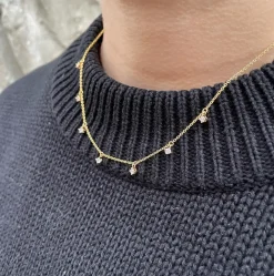 Sif Jakobs Jewellery Sif Jakobs Ellera Piccolo halskæde SJ-N12210-CZ-SG | Halskæder | Forgyldte Sølvsmykker