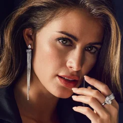 Sif Jakobs Jewellery Sif Jakobs Ellisse Lungo Grande øreringe SJ-E2328-CZ | Sølvsmykker