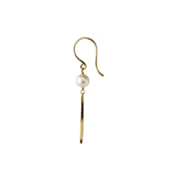 STINE A Jewelry Big Bella Moon with Pearl ørering 1282-02 | Øreringe | Forgyldte Sølvsmykker