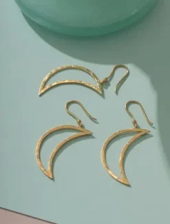 STINE A Jewelry Big Bella Moon ørering 1260-02 | Øreringe | Forgyldte Sølvsmykker