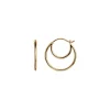 STINE A Jewelry Double Creol ørering 1136-02 | Øreringe | Forgyldte Sølvsmykker