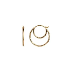 STINE A Jewelry Double Creol ørering 1136-02 | Øreringe | Forgyldte Sølvsmykker