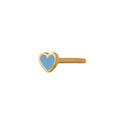 STINE A Jewelry Love Heart ørering 1181-02-Lightblue | Øreringe | Forgyldte Sølvsmykker