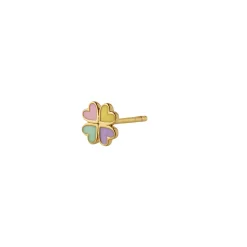 STINE A Jewelry Love Heart Clover ørering 1296-02 | Øreringe | Forgyldte Sølvsmykker