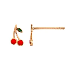 STINE A Jewelry Petit Cherry ørering 1162-02 | Øreringe | Forgyldte Sølvsmykker