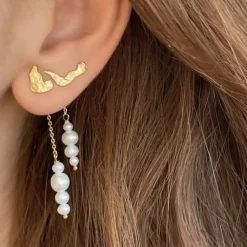 STINE A Jewelry Petit Gold Splash ørering 1304-02 | Øreringe | Forgyldte Sølvsmykker